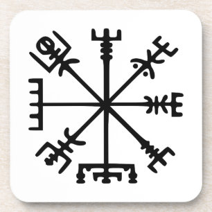 Vegvísir (Viking Compass) Beverage Coaster