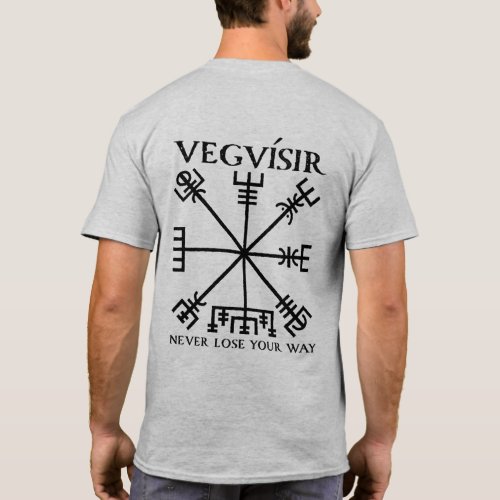 Vegvisir Viking compass black T_Shirt