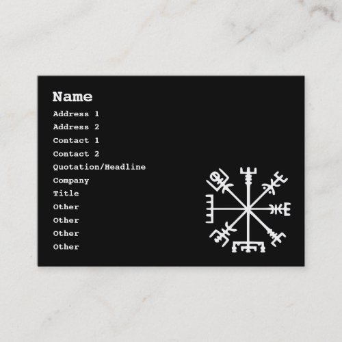 Vegvsir Viking Compass Business Card