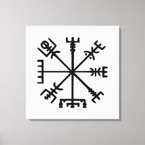 Vegvsir Viking Compass Canvas Print