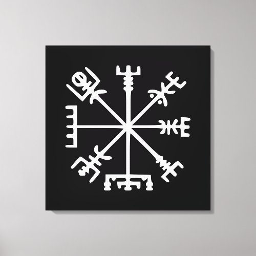Vegvsir Viking Compass Canvas Print