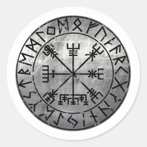 Vegvisir Viking Compass Classic Round Sticker