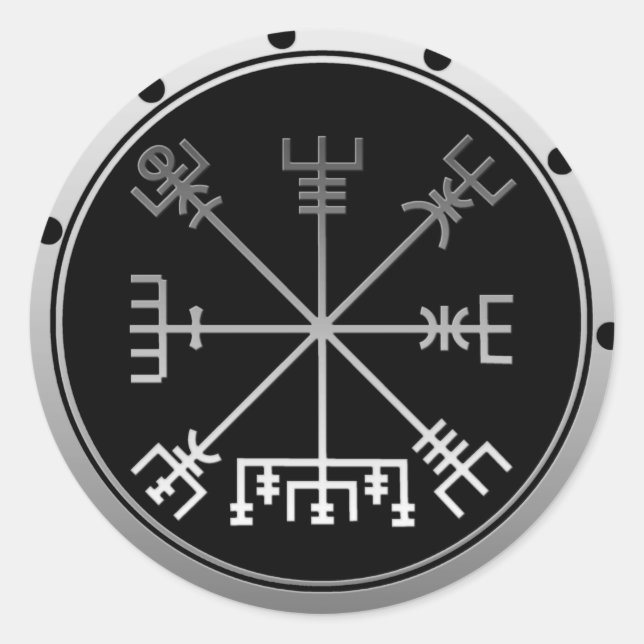 Vegvisir Viking Compass Classic Round Sticker (Front)
