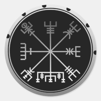 Vegvisir Viking Compass Classic Round Sticker