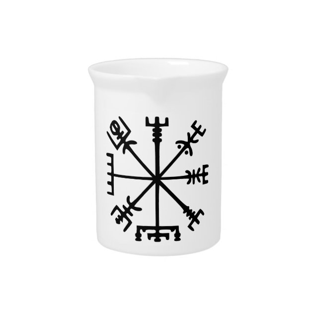 Vegvísir (Viking Compass) Drink Pitcher (Front)