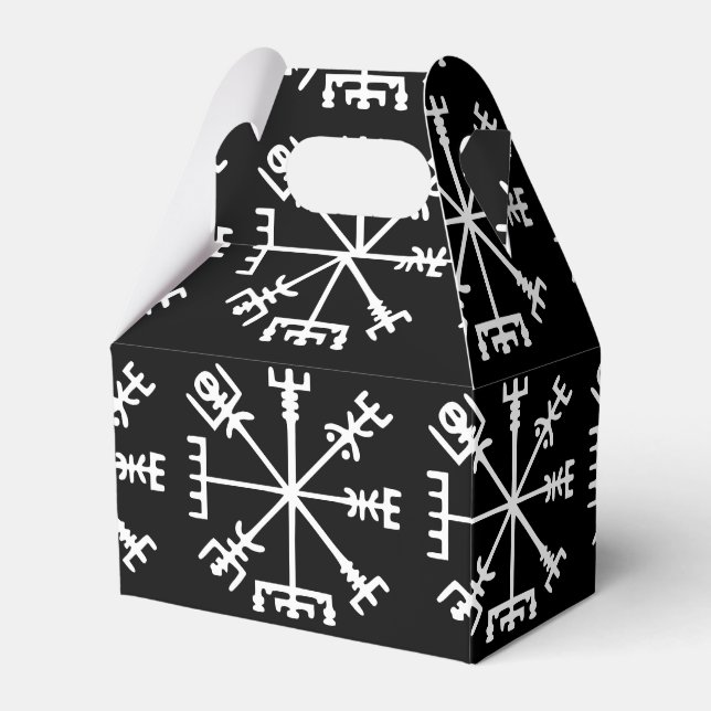 Vegvísir (Viking Compass) Favor Boxes (Front Side)
