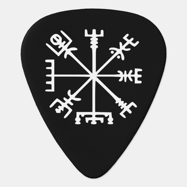 Vegvísir (Viking Compass) Guitar Pick (Front)