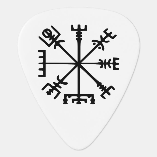 Vegvísir (Viking Compass) Guitar Pick (Front)
