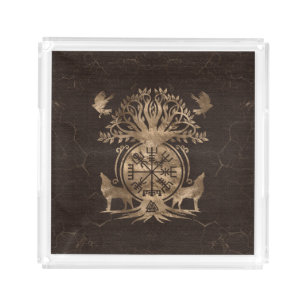 Vegvisir - Viking Compass Ornament Acrylic Tray