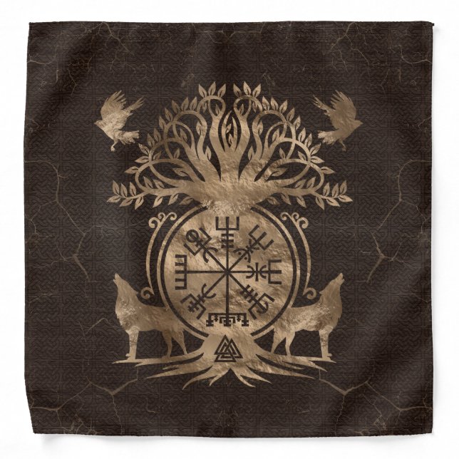 Vegvisir - Viking Compass Ornament Bandana (Front)