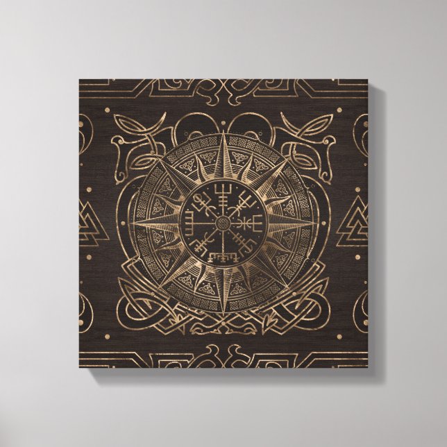Vegvisir - Viking Compass Ornament Canvas Print (Front)