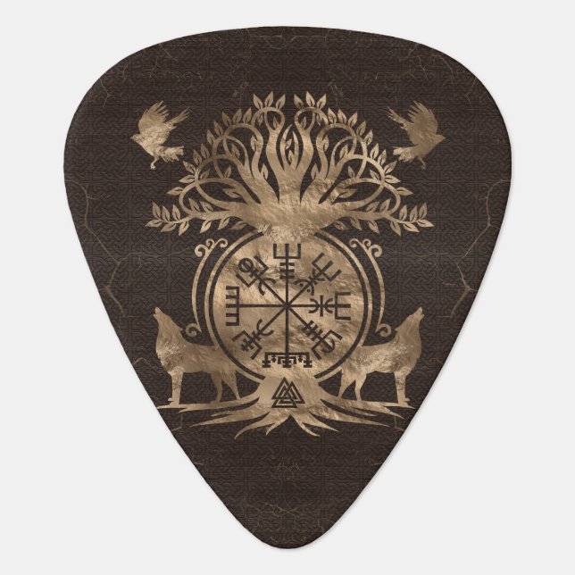 Vegvisir - Viking Compass Ornament Guitar Pick (Front)