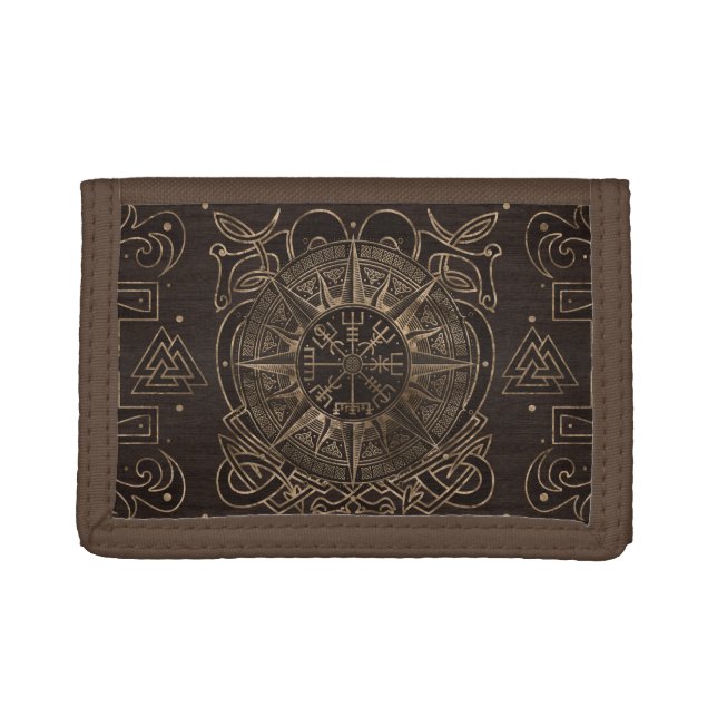 Vegvisir - Viking Compass Ornament Trifold Wallet (Front)