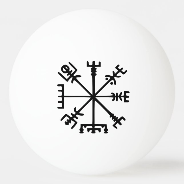 Vegvísir (Viking Compass) Ping Pong Ball (Front)