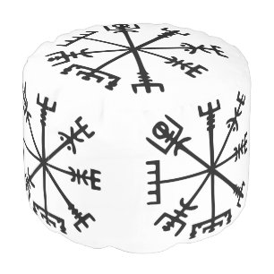 Vegvísir (Viking Compass) Pouf