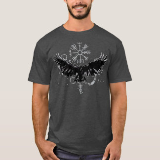 Vegvisir Viking Compass Ravens Viking T-Shirt