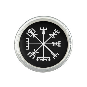 Vegvísir (Viking Compass) Ring