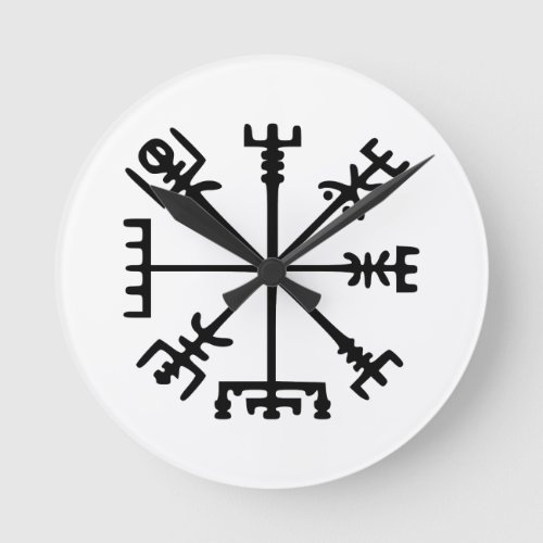 Vegvsir Viking Compass Round Clock