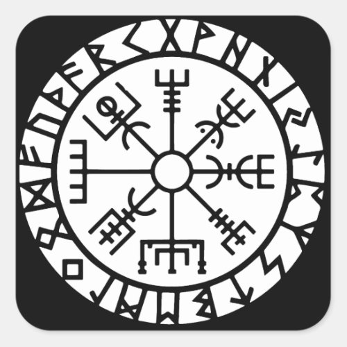Vegvisir Viking Compass Round Sticker