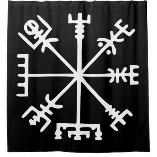 Vegvsir Viking Compass Shower Curtain