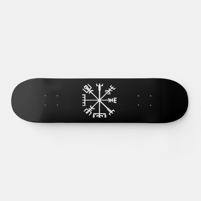 Vegvísir (Viking Compass) Skateboard (Horz)