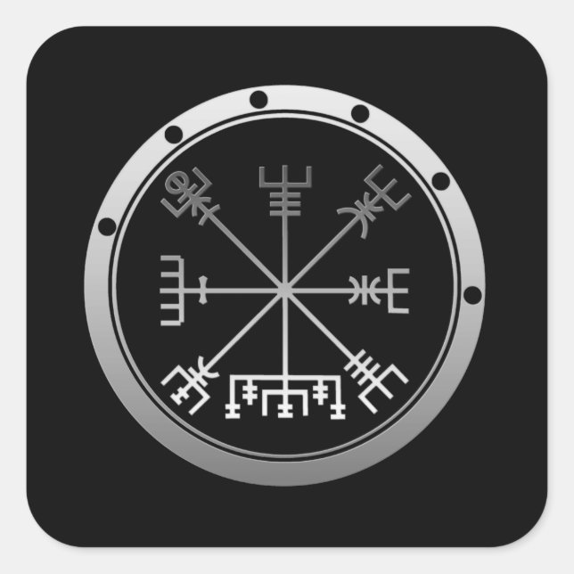 Vegvisir Viking Compass Square Sticker (Front)