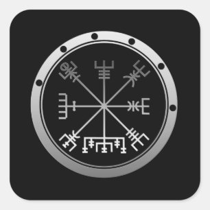 Vegvisir Viking Compass Square Sticker