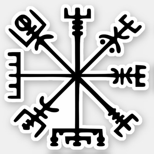 Vegvsir Viking Compass Sticker