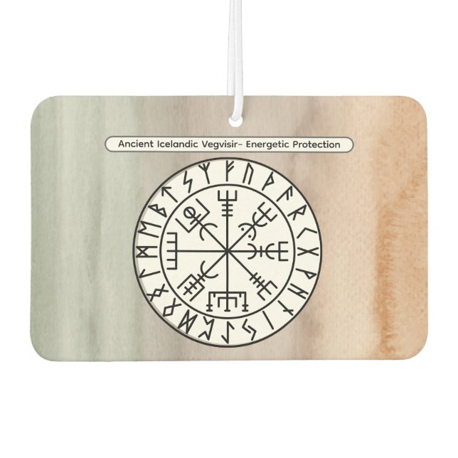 Vegvisir Viking Compass Symbol Design Air Freshener (Front)