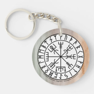 Vegvisir Viking Compass Symbol Design Keychain