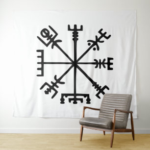 Vegvísir (Viking Compass) Tapestry