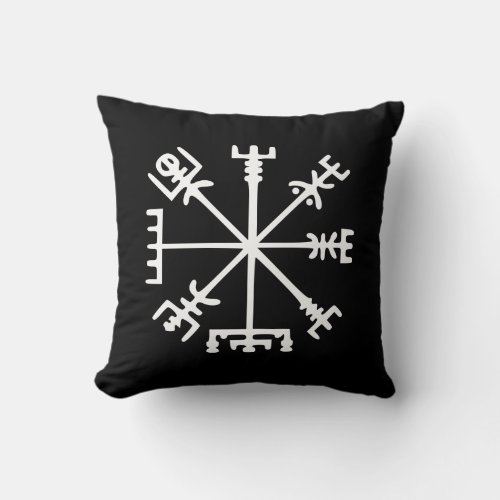 Vegvsir Viking Compass Throw Pillow