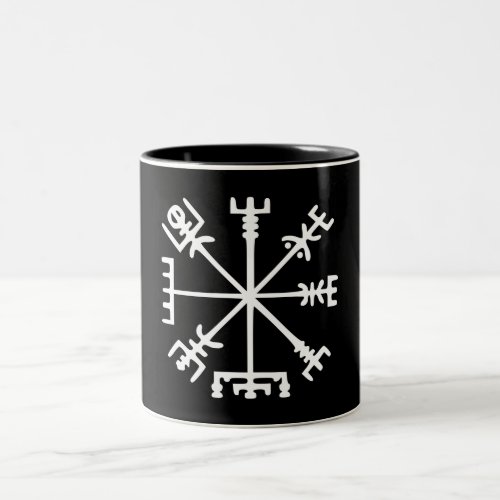 Vegvsir Viking Compass Two_Tone Coffee Mug