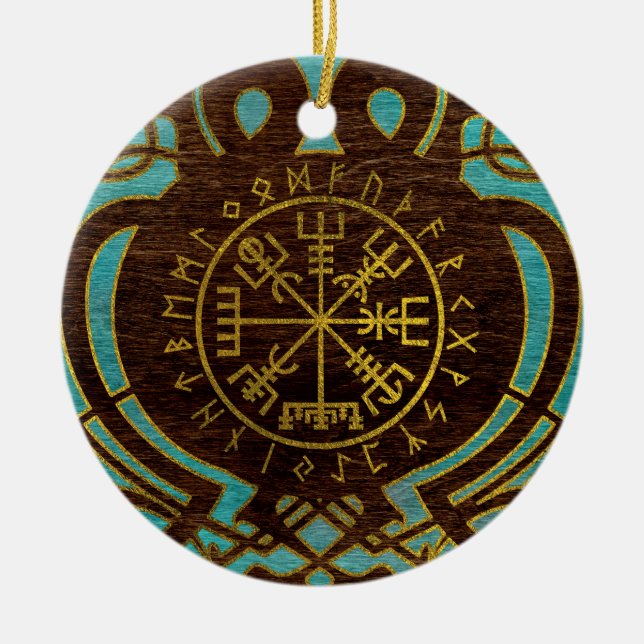 Vegvisir - Viking  Navigation Compass Ceramic Ornament (Front)
