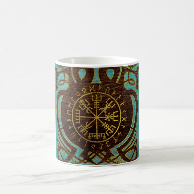 Vegvisir - Viking  Navigation Compass Coffee Mug (Center)