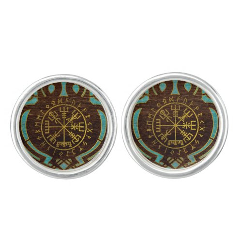 Vegvisir _ Viking  Navigation Compass Cufflinks