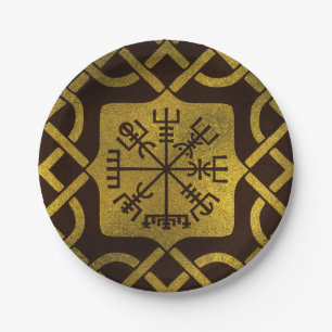 Vegvisir - Viking  Navigation Compass Paper Plates