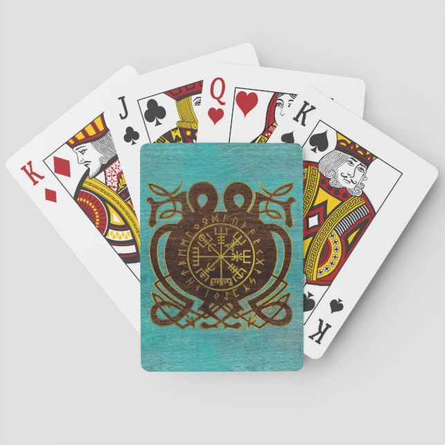 Vegvisir - Viking  Navigation Compass Poker Cards (Back)