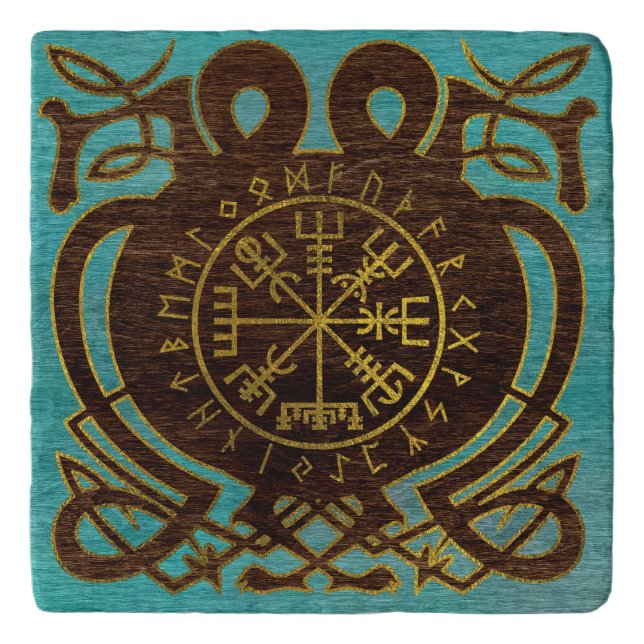 Vegvisir - Viking  Navigation Compass Trivet (Front)