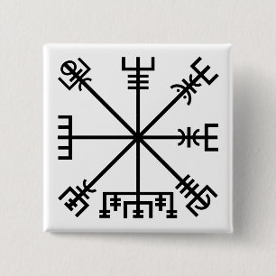 Vegvisir Viking Symbol Button