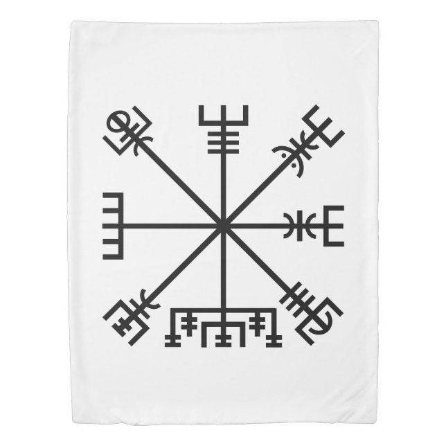 Vegvisir Viking Symbol Duvet Cover (Front)