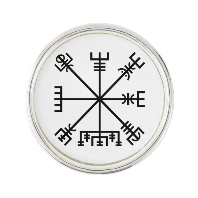 Vegvisir Viking Symbol Lapel Pin (Front)