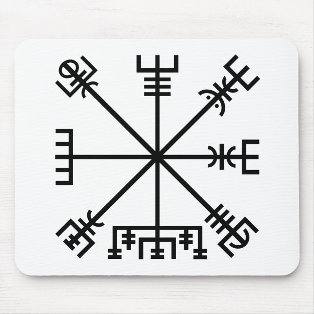 Vegvisir Viking Symbol Mouse Pad (Front)