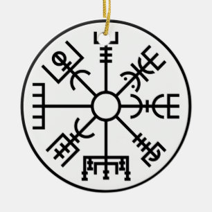 vegvisir Viking Symbol Norse Shield Odin Ceramic Ornament