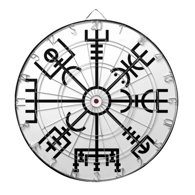 vegvisir Viking Symbol Norse Shield Odin Dartboard (Front)