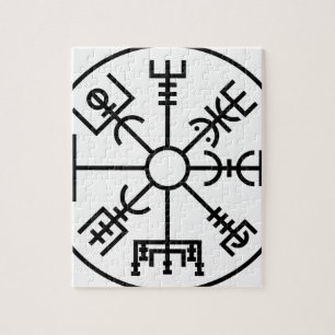 vegvisir Viking Symbol Norse Shield Odin Jigsaw Puzzle