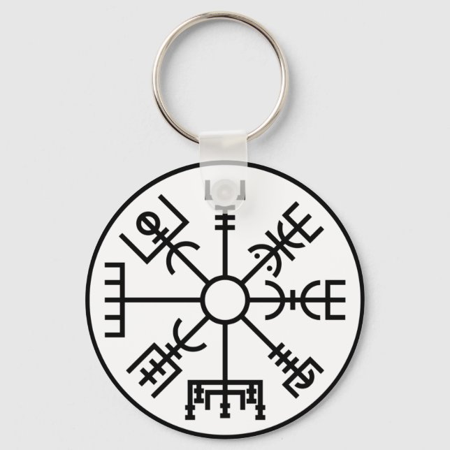 vegvisir Viking Symbol Norse Shield Odin Keychain (Front)