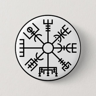 vegvisir Viking Symbol Norse Shield Odin Pinback Button