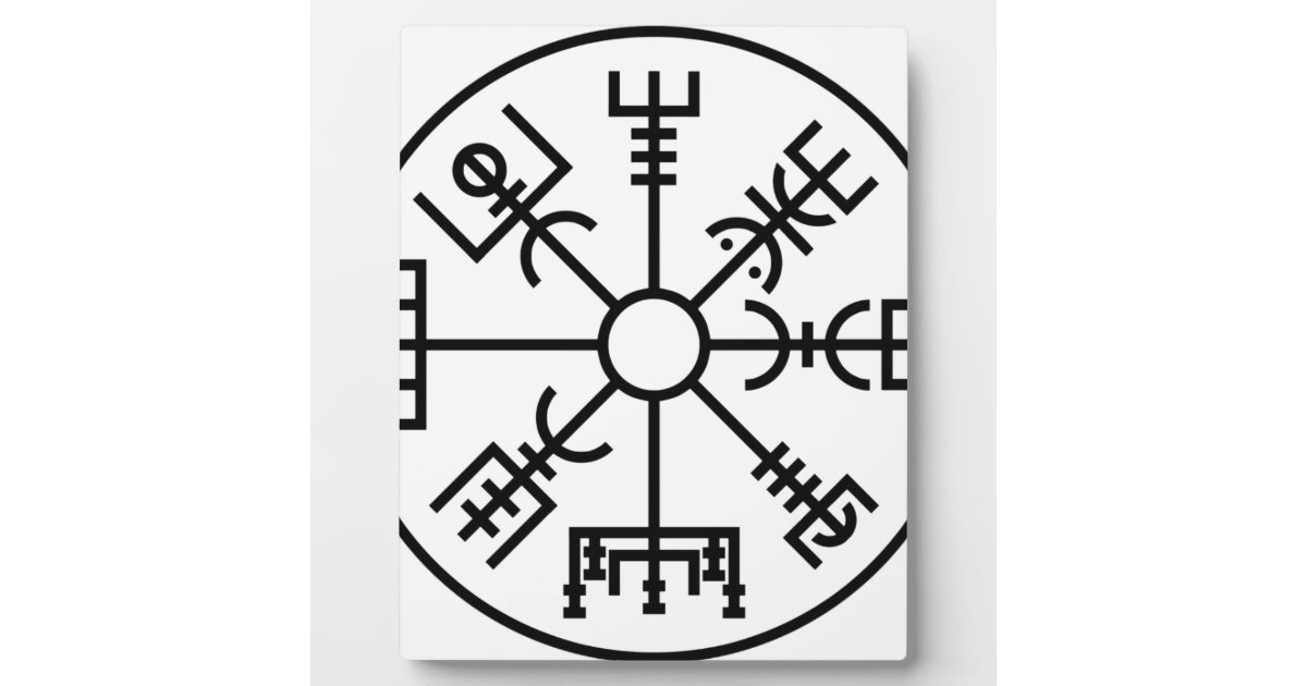 vegvisir Viking Symbol Norse Shield Odin Plaque