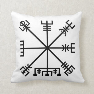 Vegvisir Viking Symbol Throw Pillow